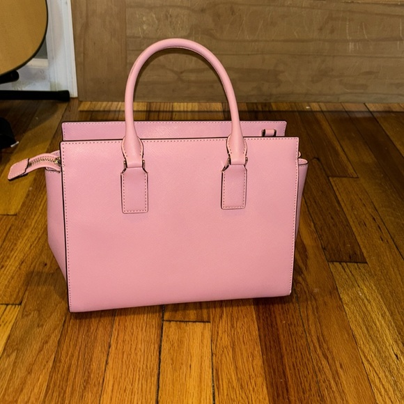 Kate Spade Cameron Monotone Medium Satchel Crossbody Bright Carnation MSRP $398 - Picture 3 of 11